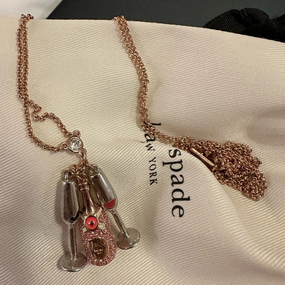 Kate Spade Make Magic Champagne Cluster Pendant Rose Gold - Picture 1 of 5